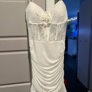 B Darlin White Lace Dress